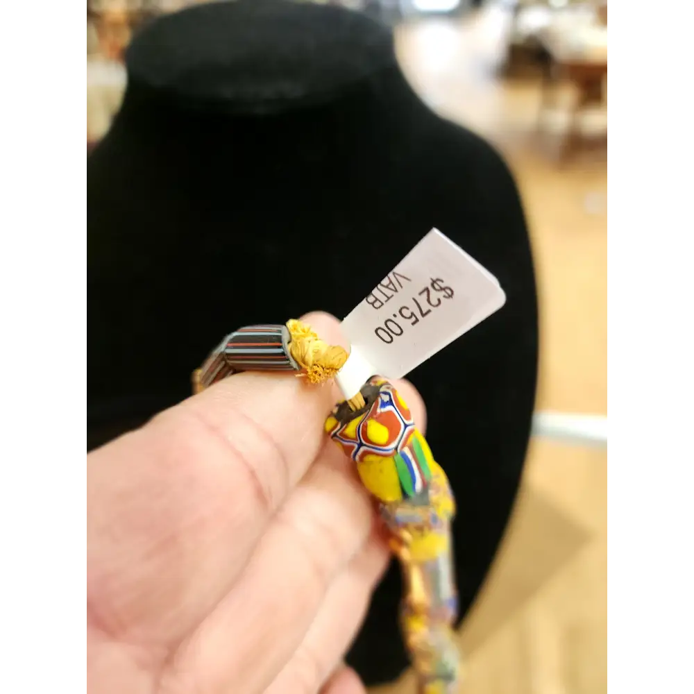 🌍✨ African Millefiori Trade Beads Necklace – 24’’ Vintage Estate Treasure! 🧿 - Jewelry