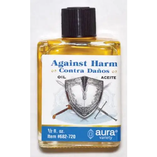 Small 4 dram bottle of Against Harm ritual oil, displayed on a white background. Perfect for protection, peace, and spiritual shielding.