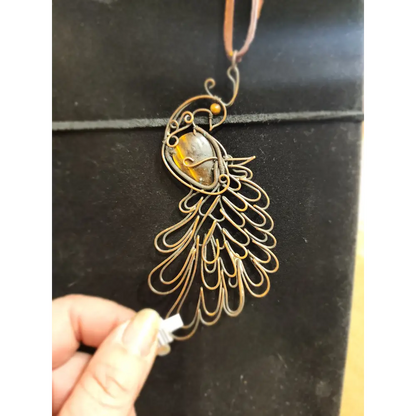 Amazing Copper Wire Wrapped Pendants! In Store - Peacock - Jewelry
