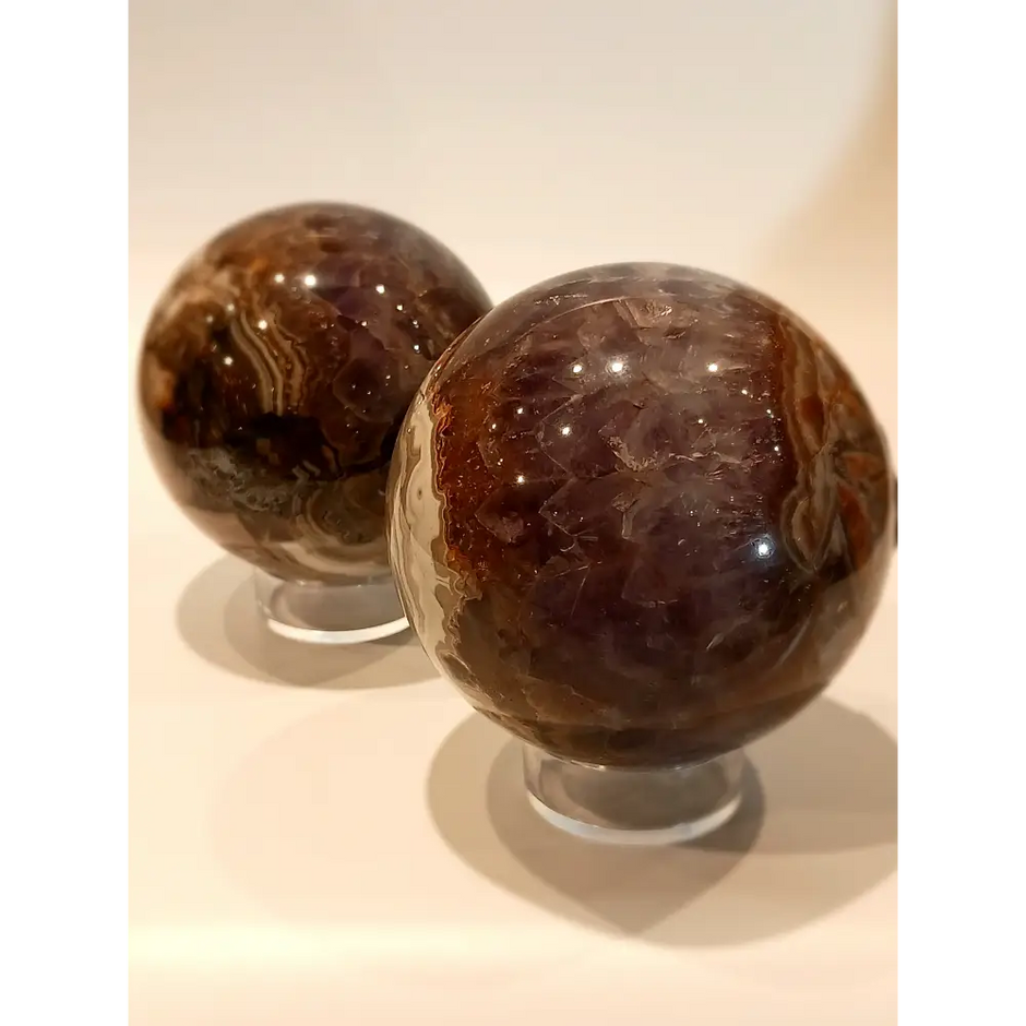 💜🌬️ Amethyst & Lace Agate Sphere (2.75’’) – Tranquility Balance & Spiritual Clarity! ✨ - Spheres