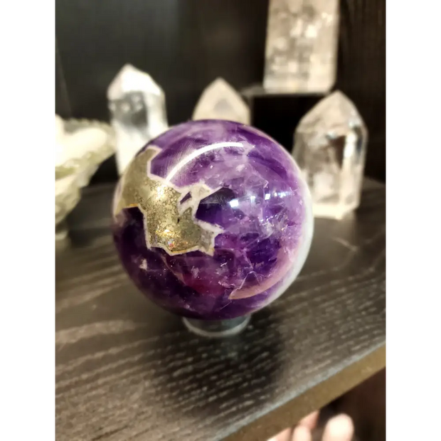 💜✨ Amethyst and Pyrite Spheres – Harmonizing Energy & Abundance! 💰 - 2 - Spheres