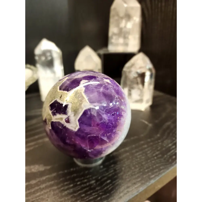 💜✨ Amethyst and Pyrite Spheres – Harmonizing Energy & Abundance! 💰 - 3 - Spheres
