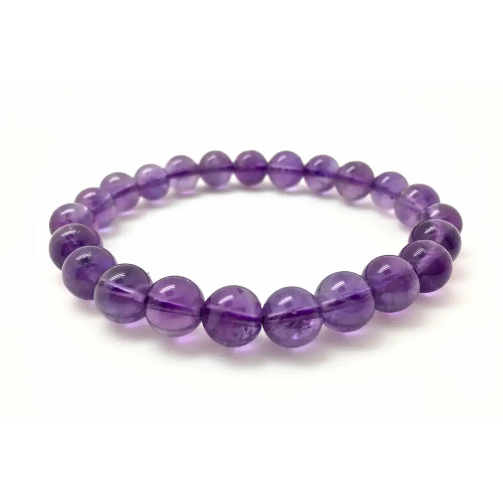 💜✨ Amethyst Bracelet 8mm – Peace Intuition and Spiritual Protection 🌙