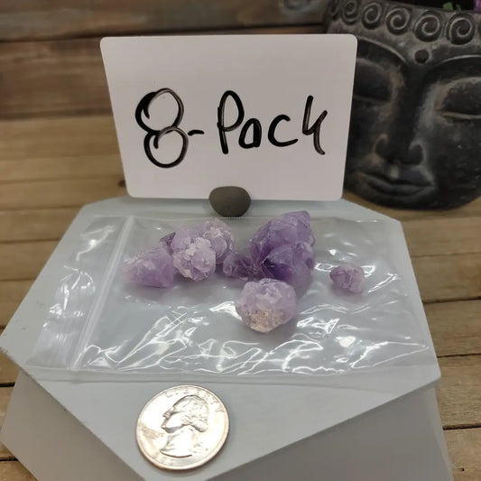 Amethyst Flowers For Grid-Working - Amethyst Flowers X8 - Grid Working
