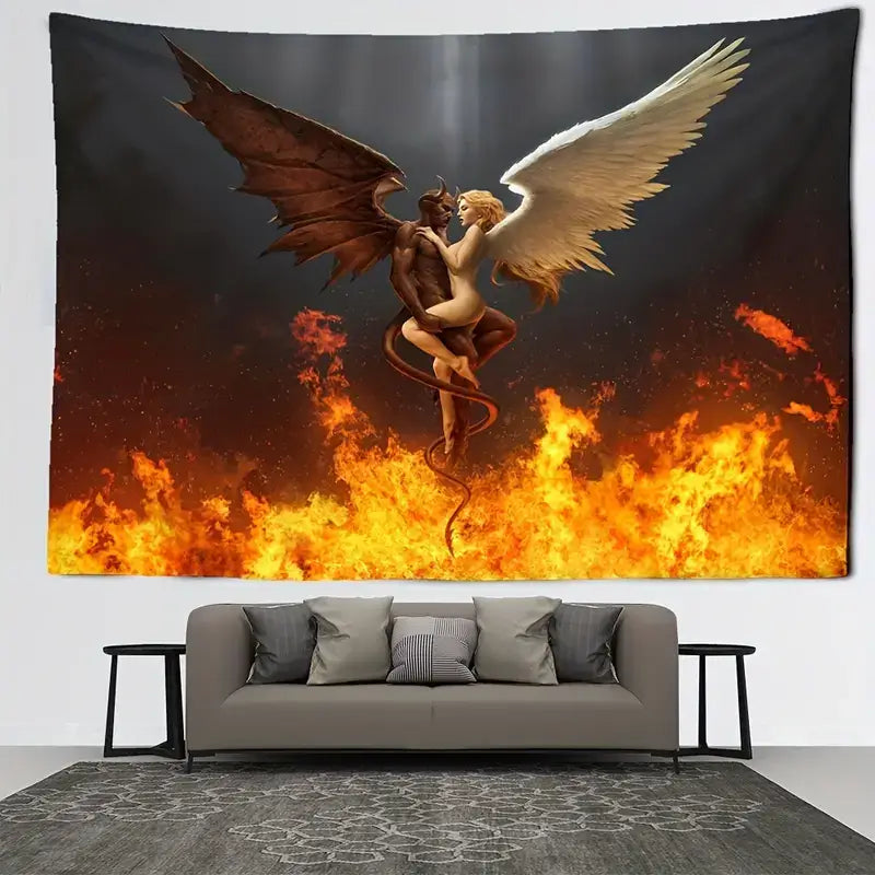 Angel Devil Tapestry 79 x 59 - Tapestry
