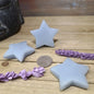 Angelite Stars Hearts and Moon Carvings - Star - Carvings