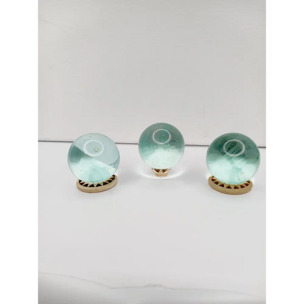 🔵✨ Aqua and Blue Obsidian Spheres – Calm Insight and Spiritual Protection 🌊 - aqua