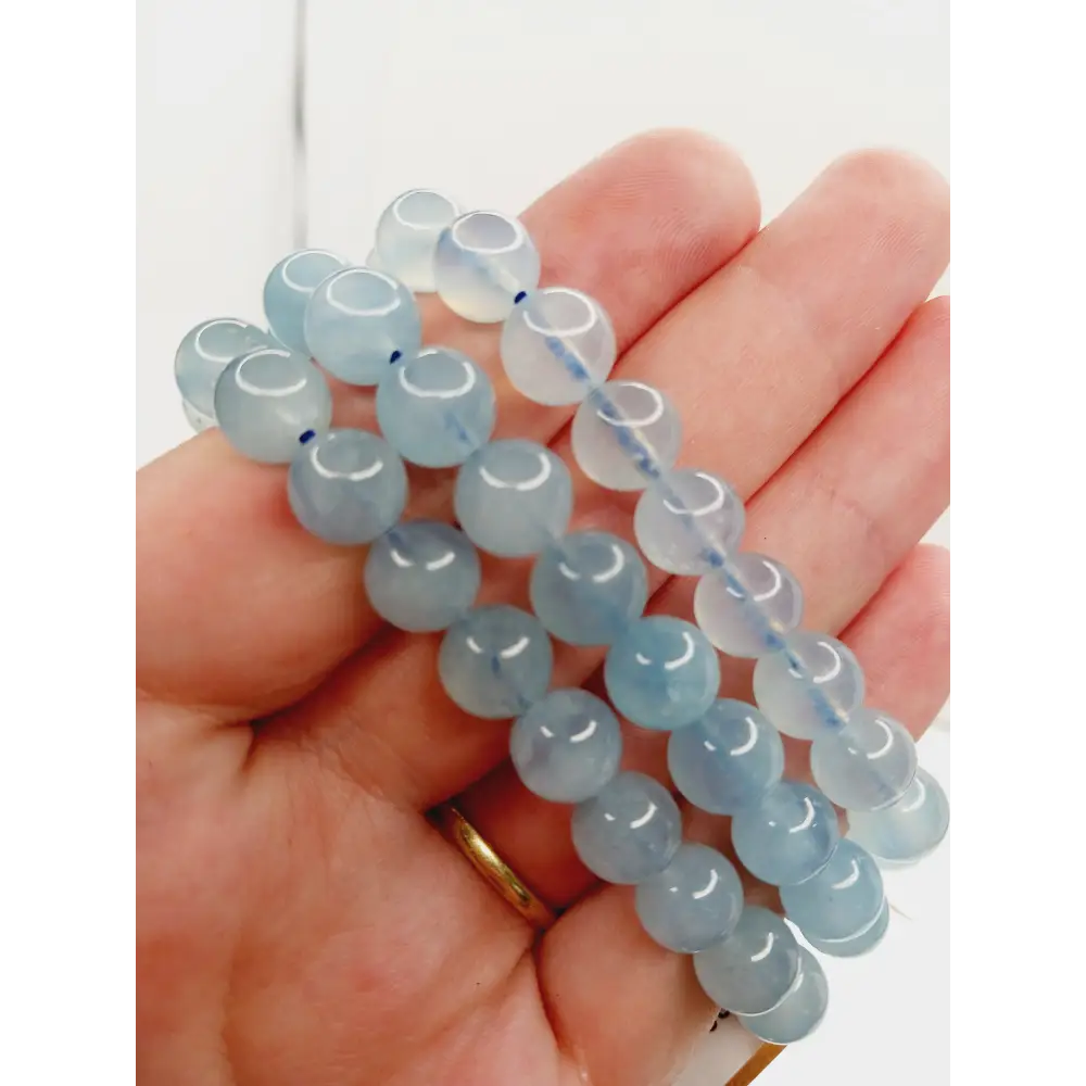High Quality Aquamarine Bracelets 7mm - 8mm - OMC BRACELETS