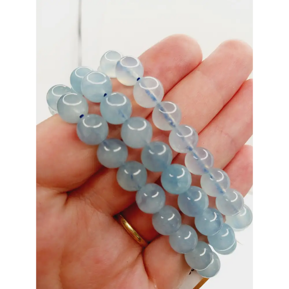 High Quality Aquamarine Bracelets 7mm - 8mm - OMC BRACELETS