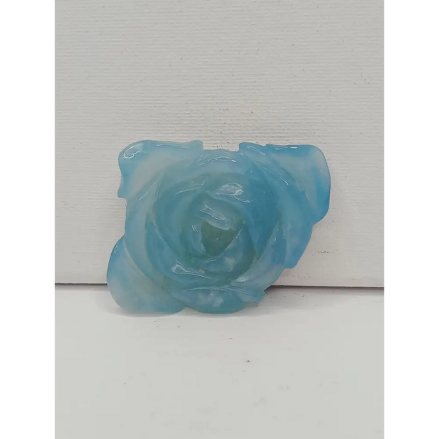 🌊🌹 Aquamarine Rose Carving – Tranquility Love and Courage ✨