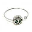Aromatherapy Diffuser Bangle Bracelet with Removable Disks - Tree of Life - Jewelry