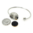 Aromatherapy Diffuser Bangle Bracelet with Removable Disks - Yin Yang - Jewelry