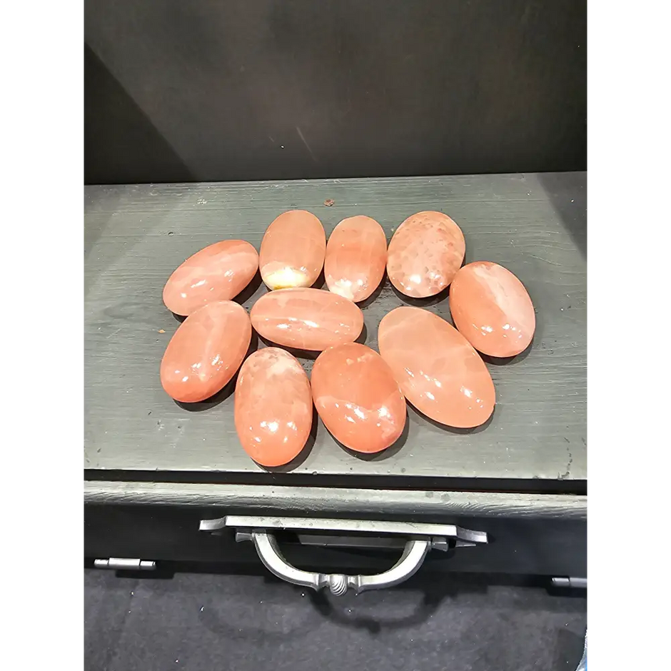 🌈✨ Assorted Calcite Palmstones – Soothing Energy & Colorful Comfort! 🤲 - Rose - PALM