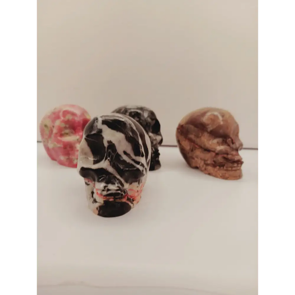 💀✨ Assorted Material Skull 2.6” – Wisdom Transformation and Protection 🌈