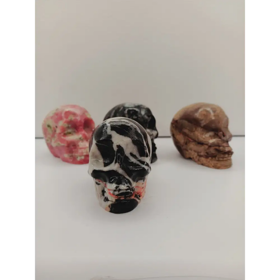 💀✨ Assorted Material Skull 2.6” – Wisdom Transformation and Protection 🌈