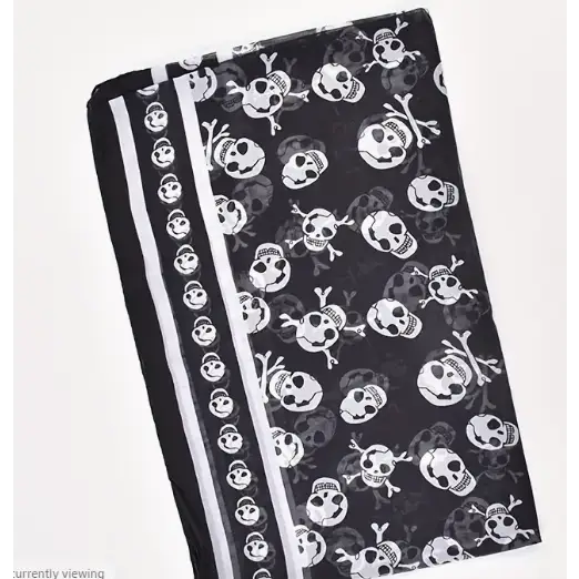 Assorted Skull Scarves - Black with Skulls - Clothing & Apparel