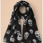 Assorted Skull Scarves - Black with White Skulls - Clothing & Apparel