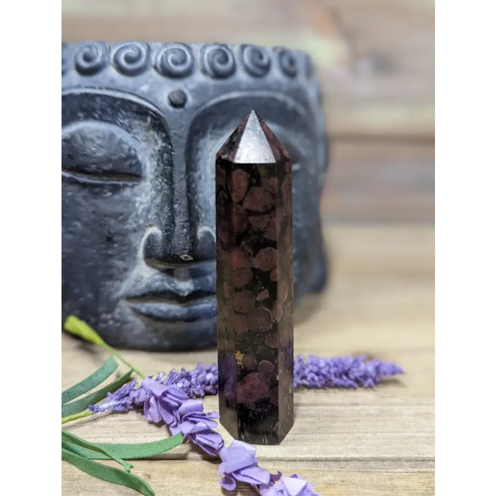 Arfendsonite with Garnet Towers - 15- 3 1/2’’ - Towers