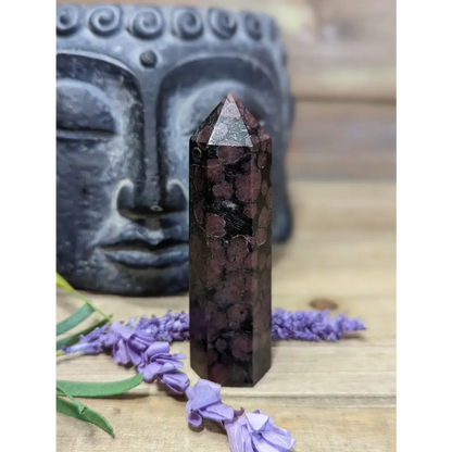 Arfendsonite with Garnet Towers - 2 - 3 1/4’’ - Towers