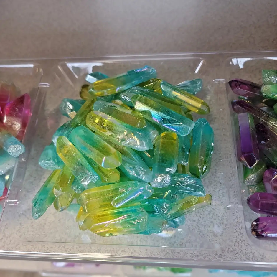 Aura Quartz Point - Yellow/Blue - Specimens