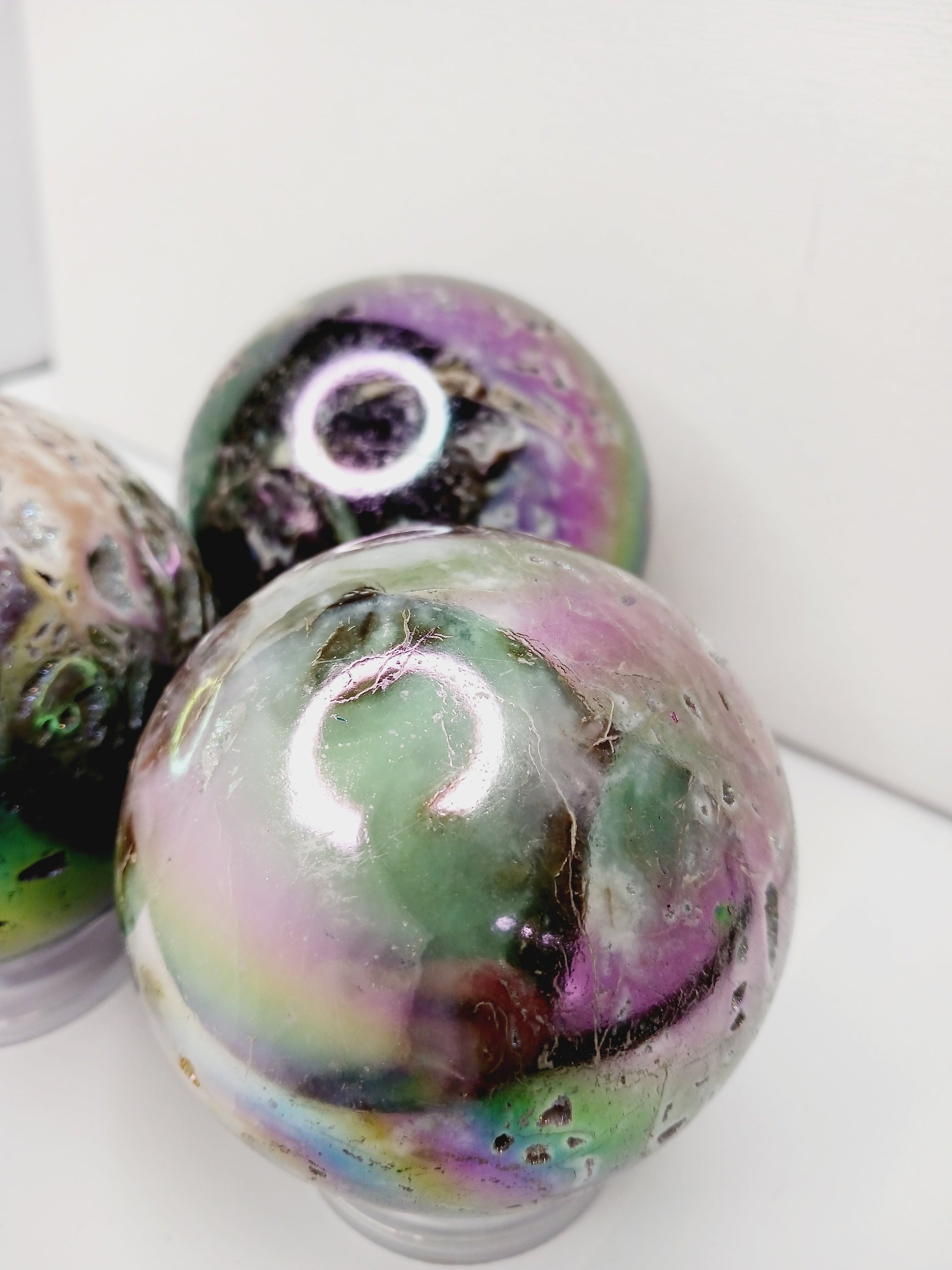 🌈✨ Aura Sphalerite Sphere (Approx. 3.25’’) – Transformation Empowerment and Radiant Energy! 🔮