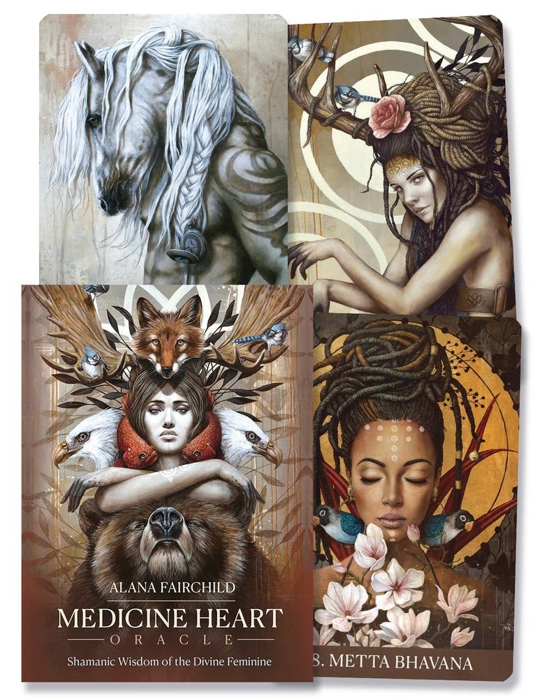 Shamanic Wisdom of the Divine Feminine (Medicine Heart Oracle #1) – 44-Card Oracle Deck + Booklet – by Alana Fairchild and Sophie Wilkins