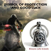 Triquetra Bell Keychain (Silver Tone)