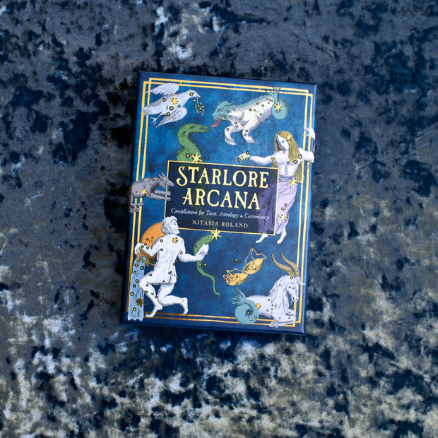 Starlore Arcana (56-Card Cartomancy Deck and 128-Page Guidebook) – Constellation Mythology, Zodiac Wisdom, and Tarot-Inspired Readings