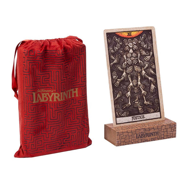Labyrinth Tarot Deck and Guidebook (Deluxe 78-Card Set) – Larger Format Cards, Velvet Pouch, Card Stand, and 128-Page Guidebook