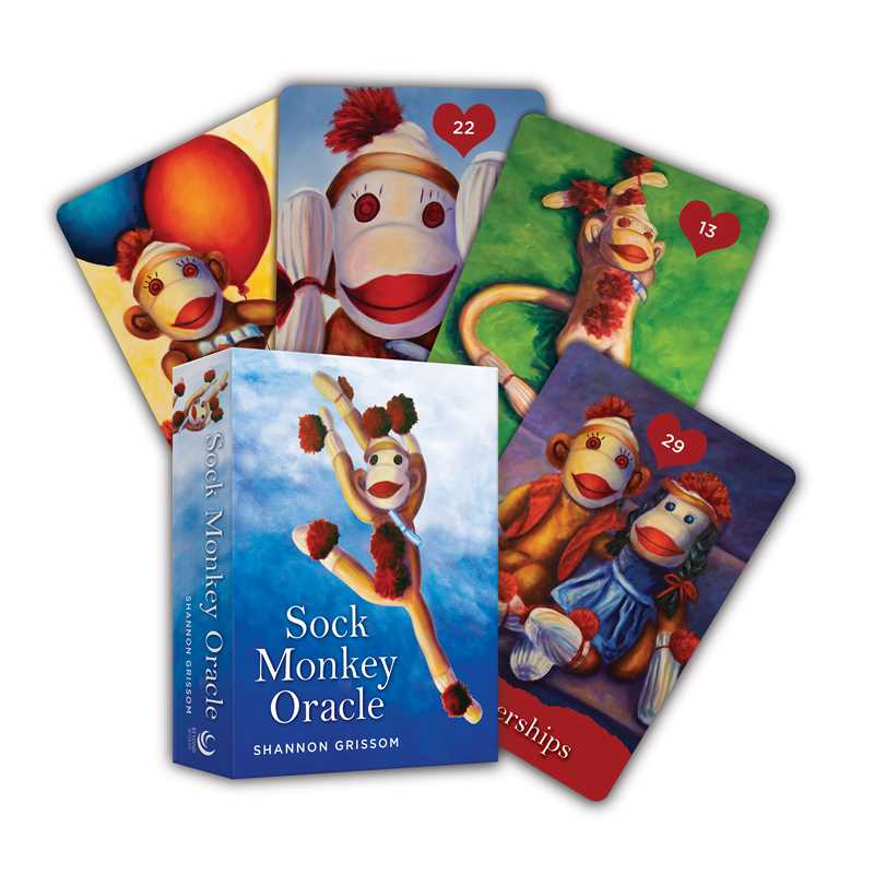 Sock Monkey Oracle by Shannon Grissom – Flashcards Set, 128 Pages, English, Playful Oracle Deck, Joyful Guidance, Self-Discovery, Inspiration, and Daily Reflection
