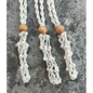 Basket Macrame Crystal Necklace - Cream - Jewelry