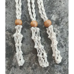 Basket Macrame Crystal Necklace - Cream - Jewelry