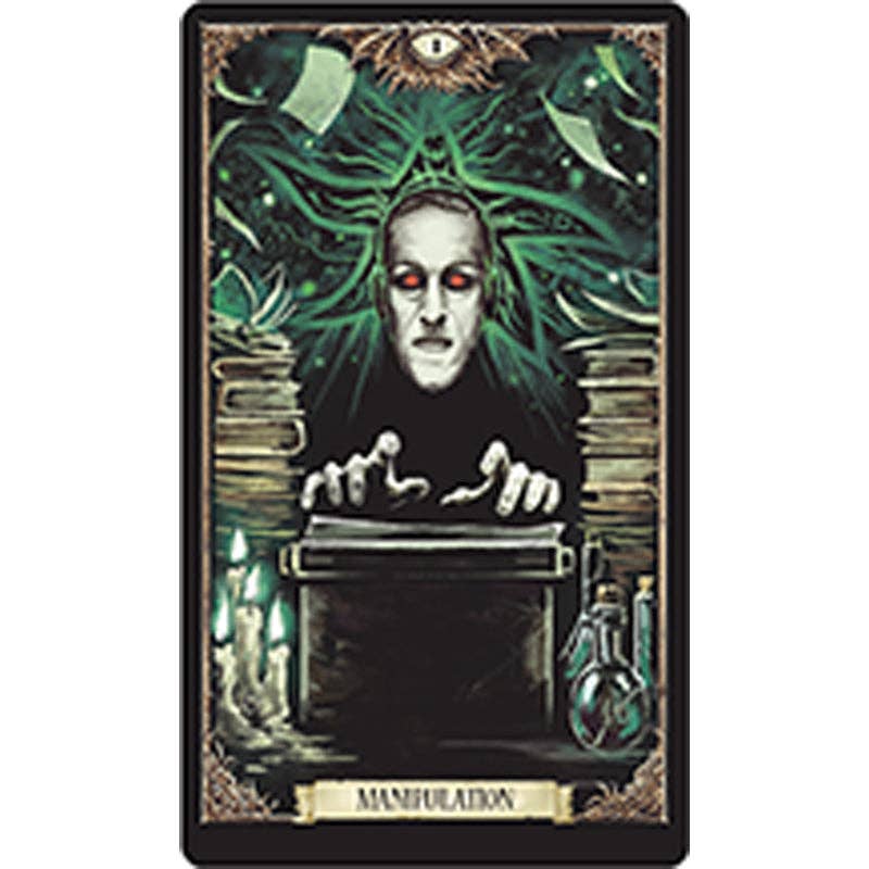 Necronomicon Tiny Tarot Deck and Guidebook (78 Mini Cards and 128-Page Guidebook) – Lovecraft-Inspired Tarot in a Decorative Tin