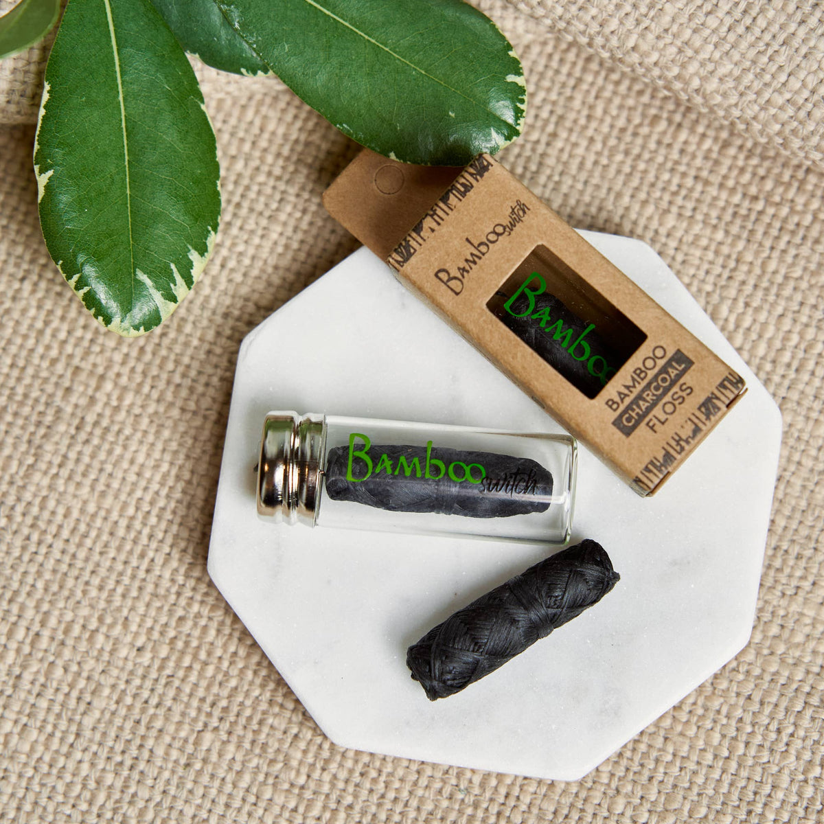 Vegan Bamboo Floss |Charcoal Infused