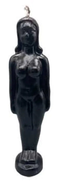 🕯️🖤 Black Female Figure Candle (6.5’’) – Banishing Protection and Wisdom Ritual Candle! ✨