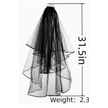 Black Gothic Bridal Veil - Clothing & Apparel