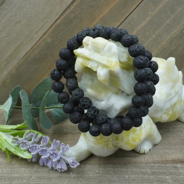 Black Lava Bracelet - 8mm - OMC BRACELETS