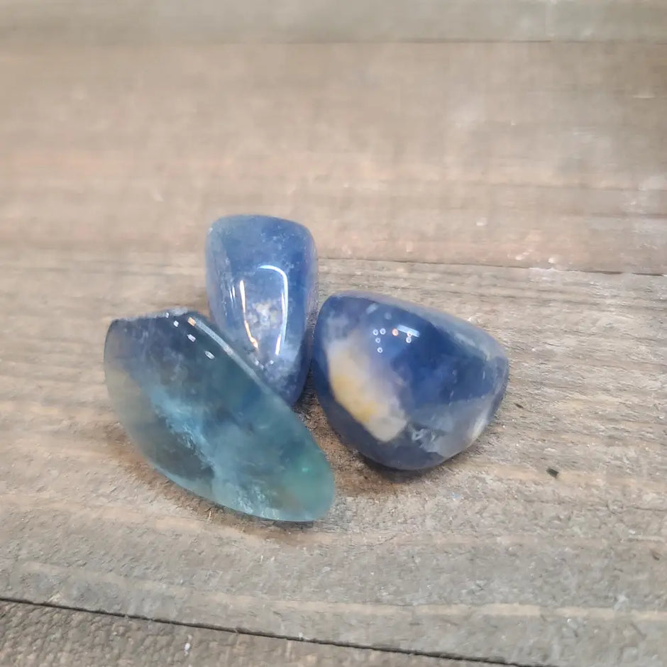Blue Fluorite Tumbles - Tumbles