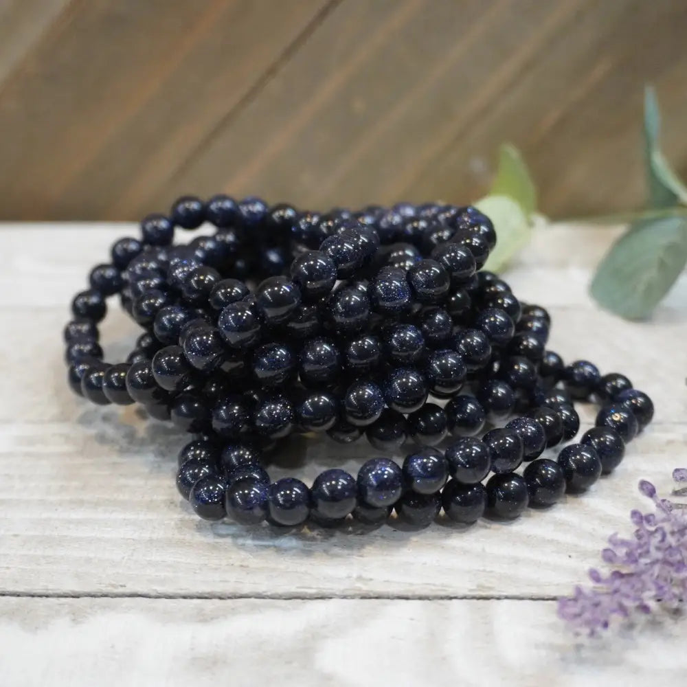 Blue Goldstone Bracelets - 8mm - OMC BRACELETS