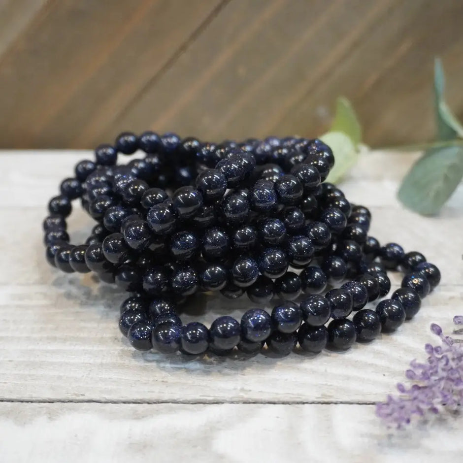 Blue Goldstone Bracelets - 8mm - OMC BRACELETS