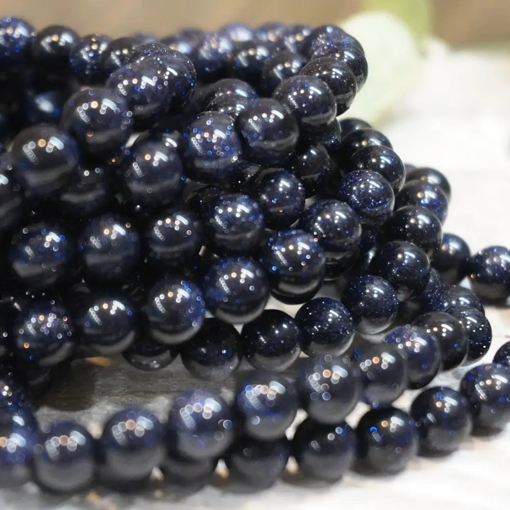 Blue Goldstone Bracelets - 6mm - OMC BRACELETS