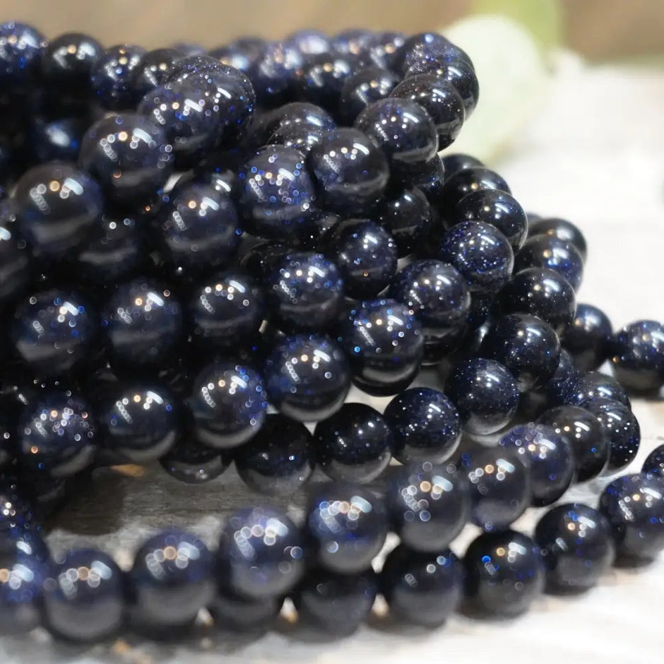 Blue Goldstone Bracelets - 6mm - OMC BRACELETS