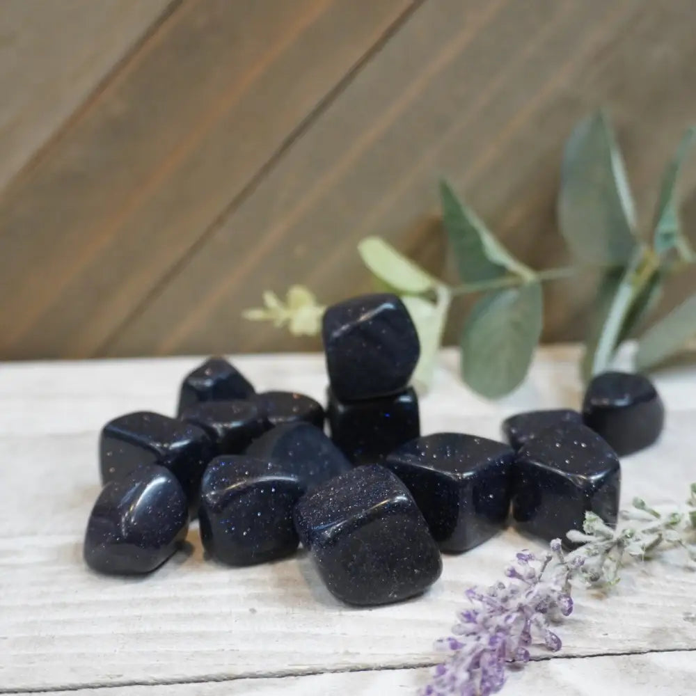 Blue Goldstone Cube Tumbles - Tumbles