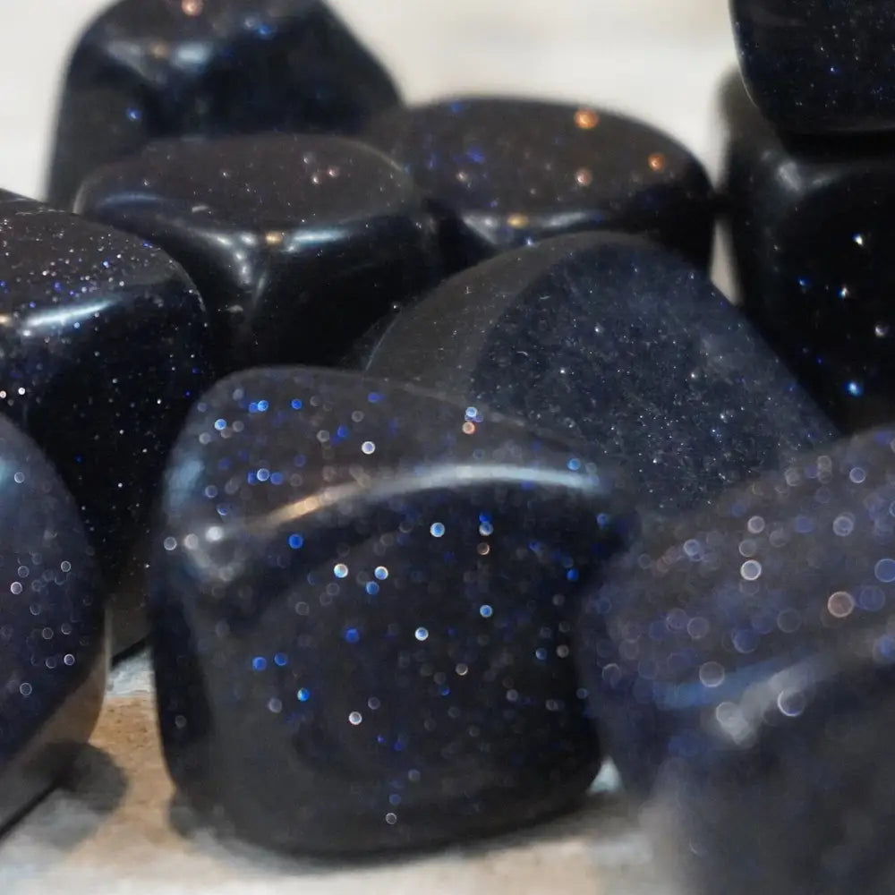 Blue Goldstone Cube Tumbles - Tumbles