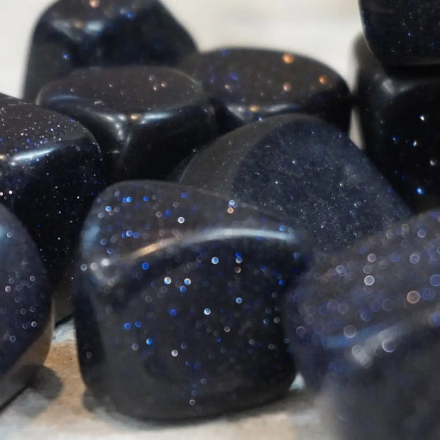 Blue Goldstone Cube Tumbles - Tumbles