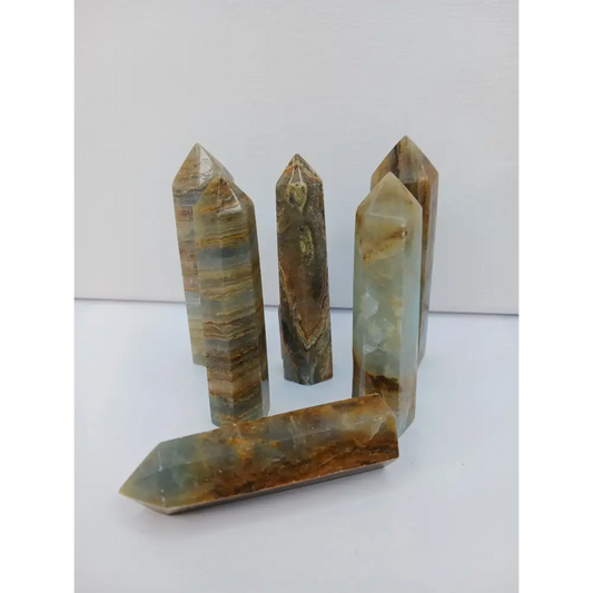 💙✨ Blue Onyx Point 3 to 3.5 Inch – Calm Focus and Spiritual Strength 🔮 - Towers