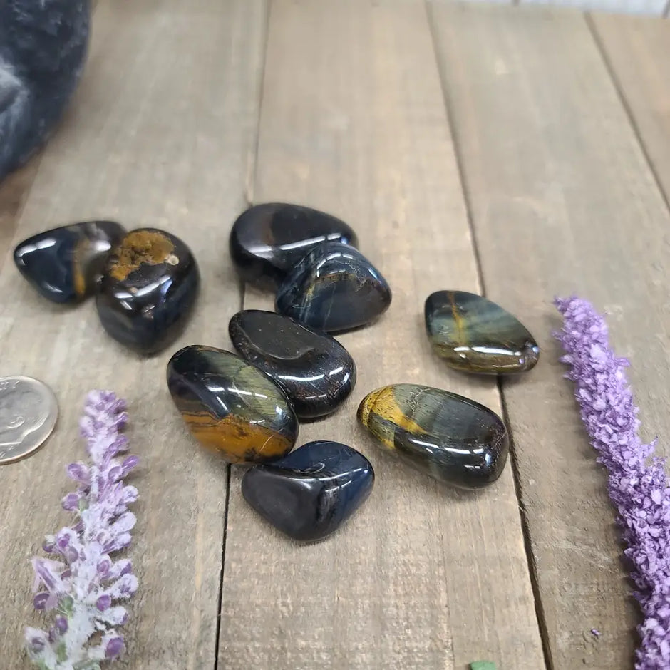 Blue Tiger’s Eye Tumbles - Tumbles