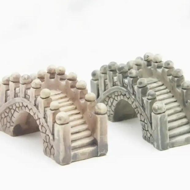 🌉✨ Bridge for Fairy Garden (2’’ Resin Two Colors) – Magical Crossings & Fairyland Adventures! 🧚♀️🌿 - Black - Fairy