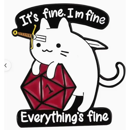 BROOCH LAPEL ENAMEL Magical Pins Pin (Page 1) - I’m Fine - Clothing & Apparel