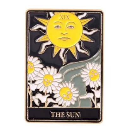 BROOCH LAPEL ENAMEL Magical Pins Pin (Page 1) - Tarot Cards Sun - Clothing & Apparel